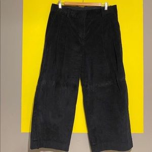 Dark blue Velvet high waist pants -COS